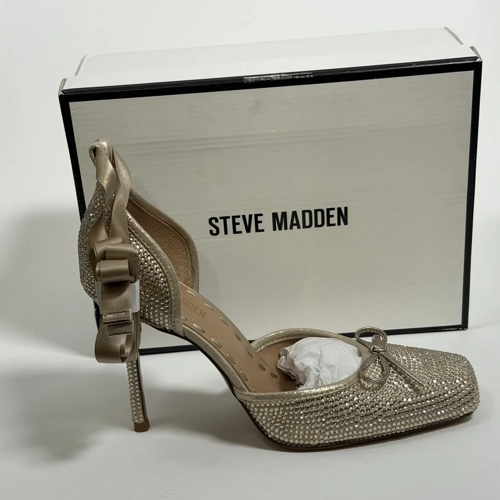 STEVE MADDEN Size-11 Womens Larina-R Heels- Champagne